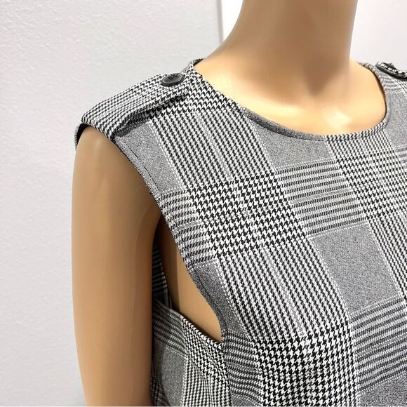 Zara Women’s Sleeveless Tweed Plaid Top Blouse Size Large - Picture 3 of 7